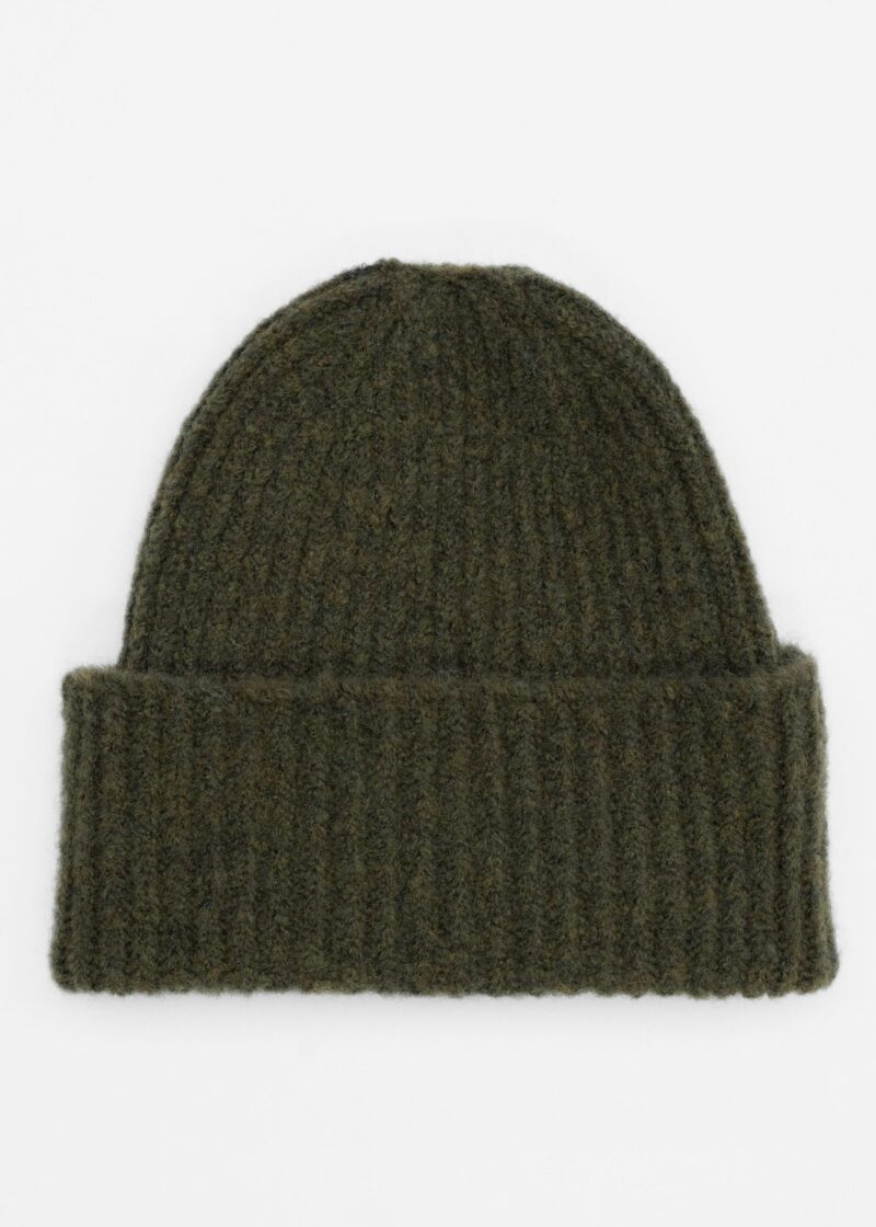 1x1-rib-beanie-Moss-Green