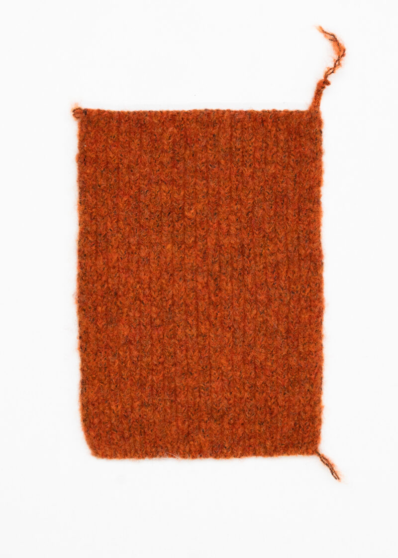 Knitted Swatch 21x15-Burnt Orange
