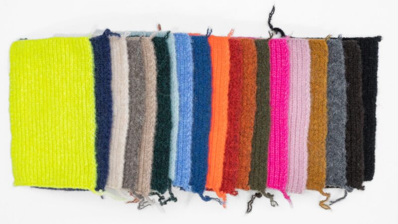 Knitted swatches 21x15 display